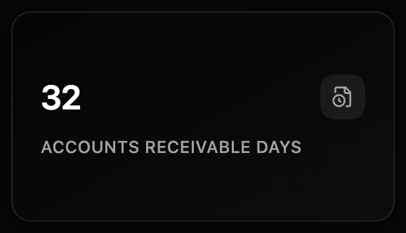 Accounts Receivable Days preview dark