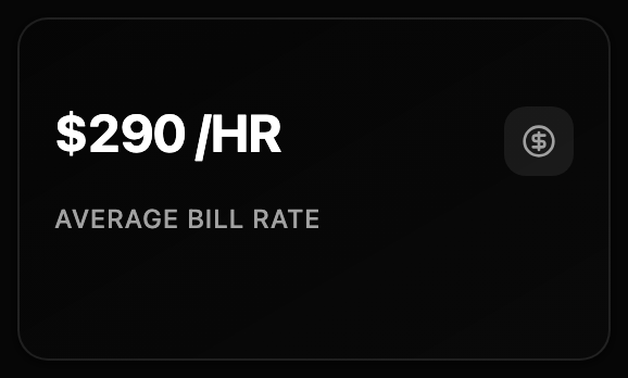 Average Bill Rate preview dark