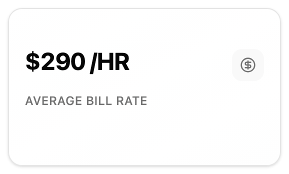 Average Bill Rate preview