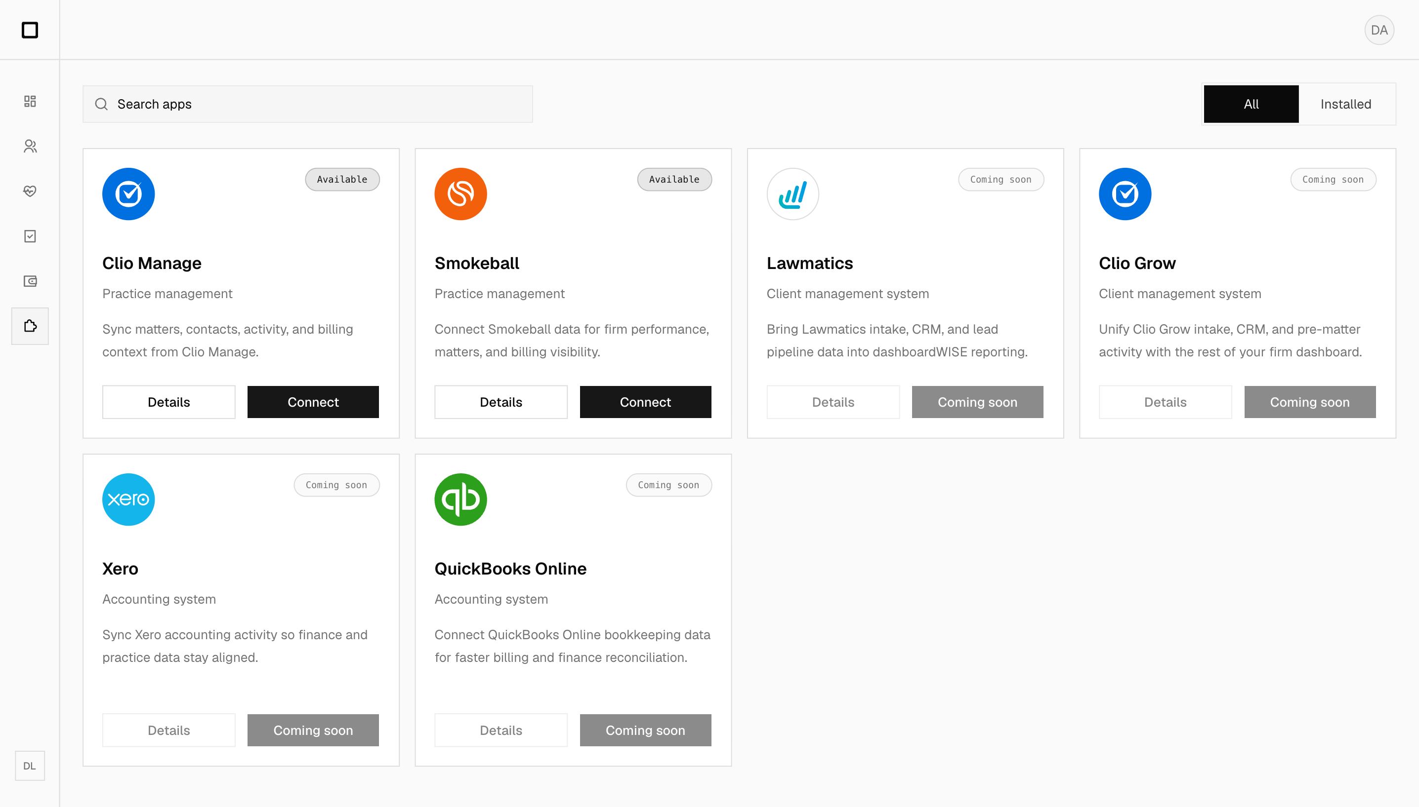 Choose Smokeball in Integrations